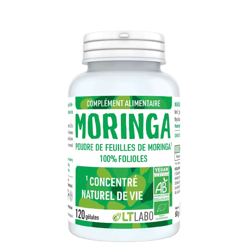 Moringa pure Bio LT Labo - Concentré naturel de vie - 120 gélules