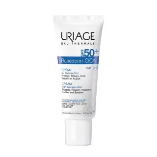 Crème réparatrice au cuivre-zinc SPF50+ Bariéderm-Cica Uriage - 40ml