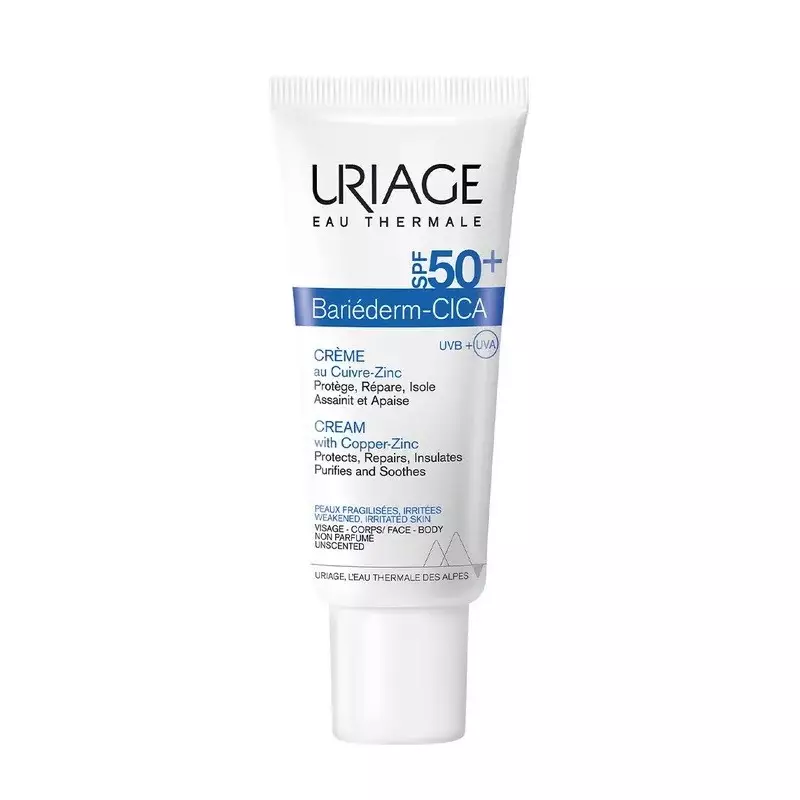 Crème réparatrice au cuivre-zinc SPF50+ Bariéderm-Cica Uriage - 40ml