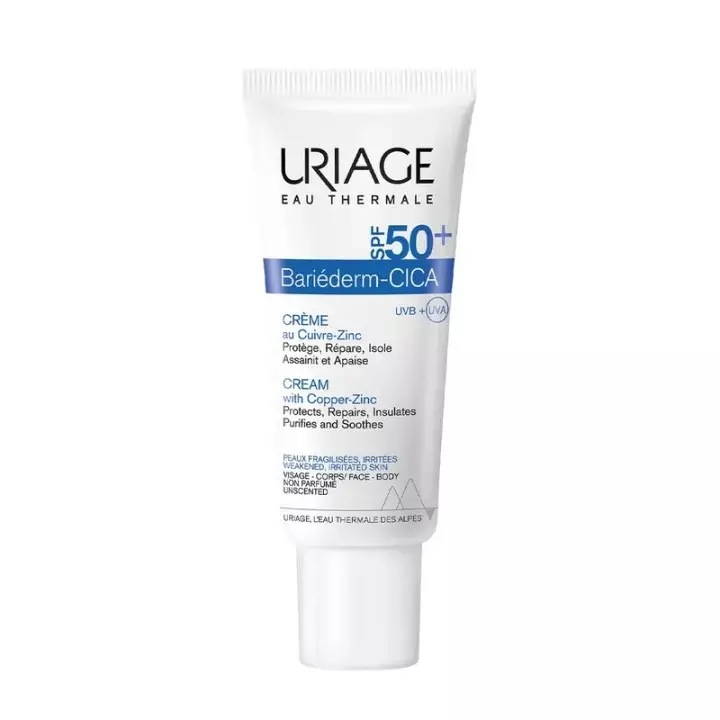 Crème réparatrice au cuivre-zinc SPF50+ Bariéderm-Cica Uriage - 40ml