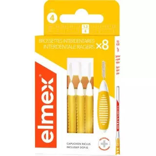 Brossettes interdentaires 1.3mm Elmex - Plaque dentaire - 8 unités