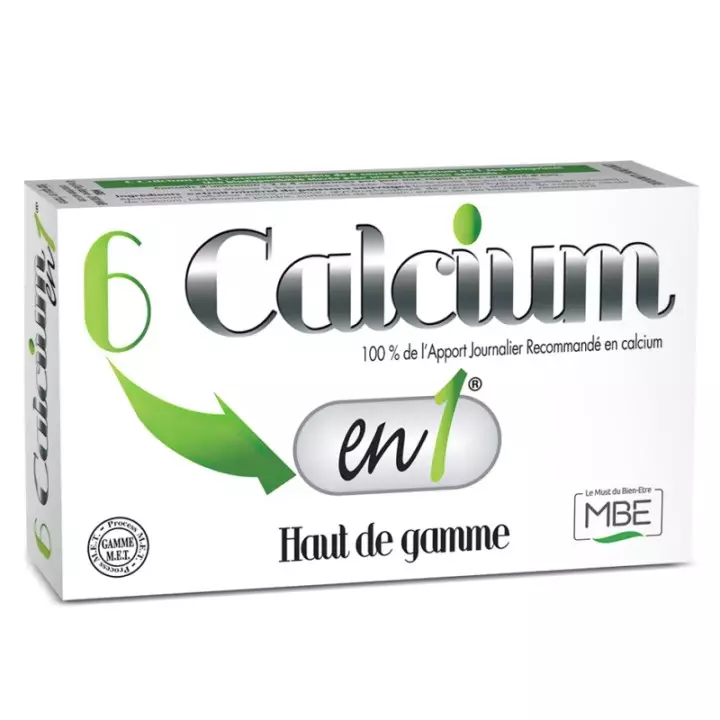 Calcium 6 en 1 MBE - Ossature et dentition - 60 comprimés