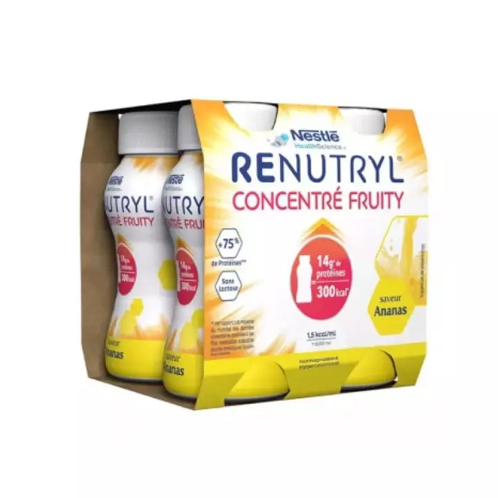 Renutryl Concentré fruity à l'ananas Nestlé Health Science - 4 x 200ml