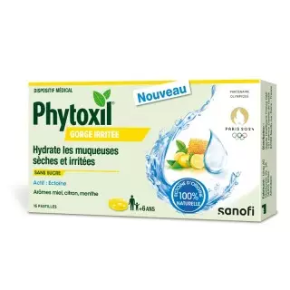 Pastilles gorge irritée miel citron menthe Phytoxil Sanofi - 16 pastilles