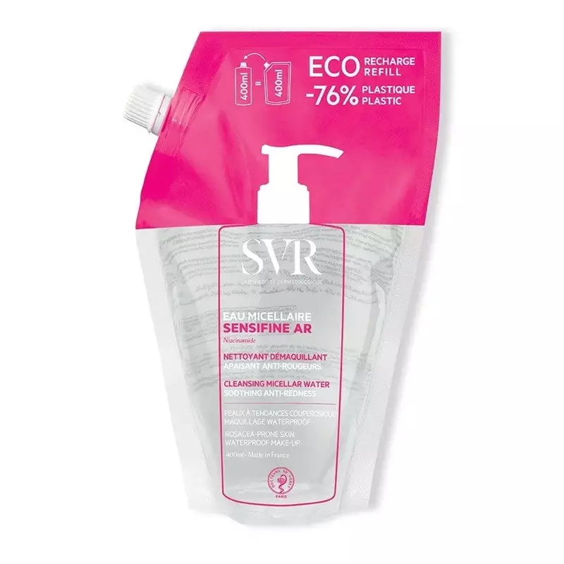 Eau micellaire Sensifine AR SVR - Peaux sensibles - Éco-recharge 400ml