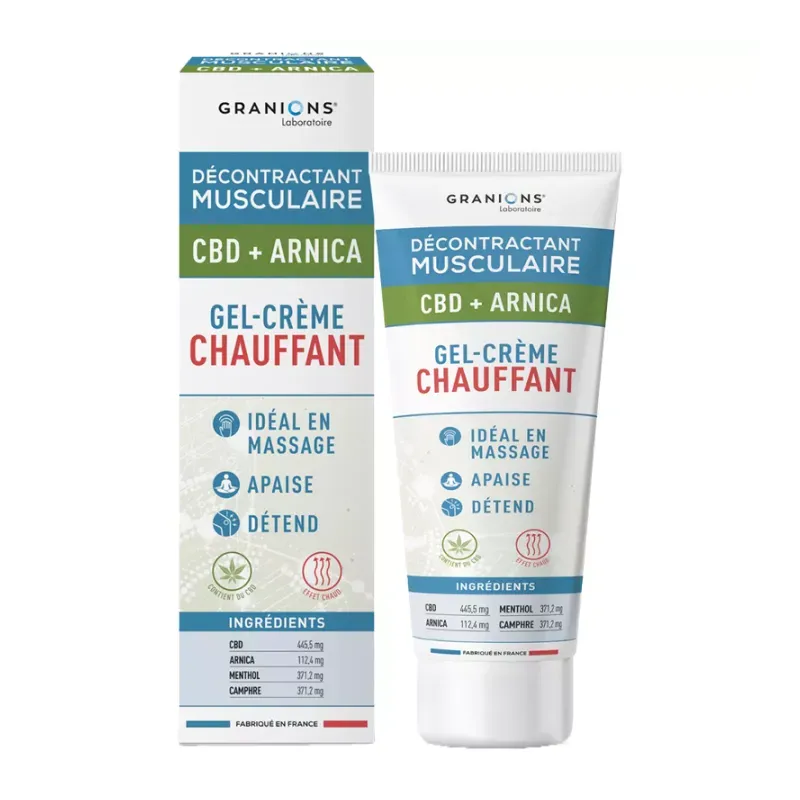 Gel-crème confort chauffant Décontractant Musculaire Granions - 75ml