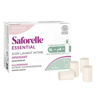 Soin lavant intime hydratant Saforelle - Peaux normales à irritées - 4 bâtonnets