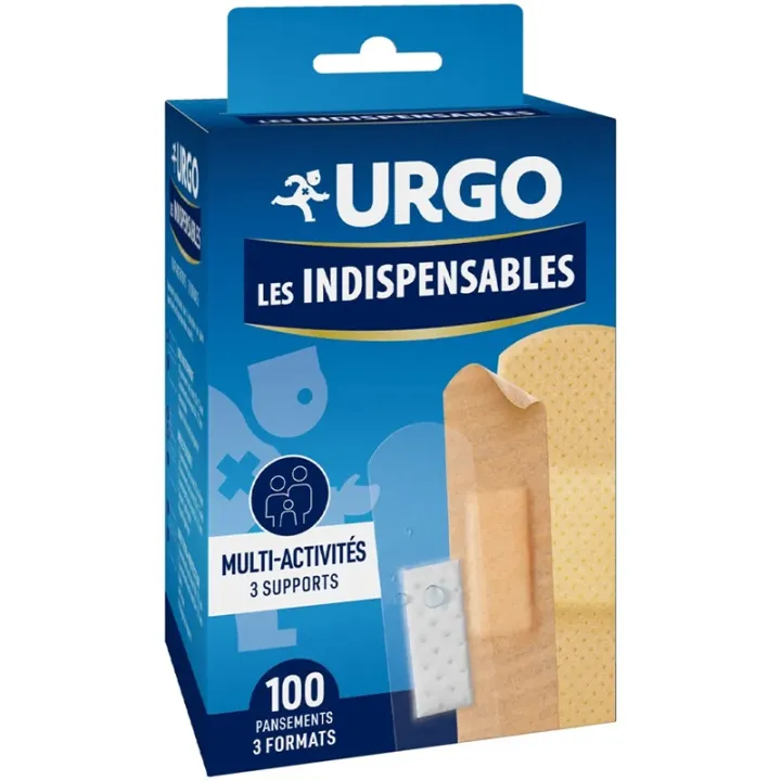 Pansements Les indispensables Urgo - 3 formats - 100 unités