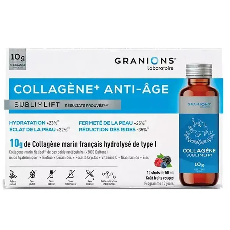 Collagène+ anti-âge Sublimlift Granions - 10 shots de 50ml