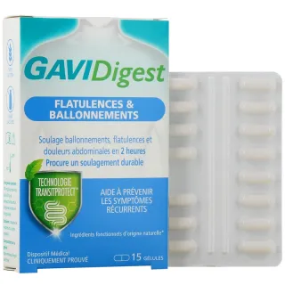 GAVIDigest Flatulences et ballonnements Reckitt & Benckiser - 15 gélules