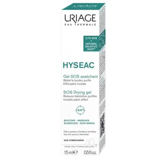 Gel SOS asséchant Hyséac Uriage - Peaux grasses à tendance acnéique - 15ml