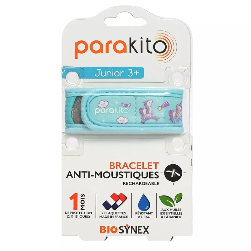 Bracelet anti-moustiques Licorne Parakito Junior + 2 recharges