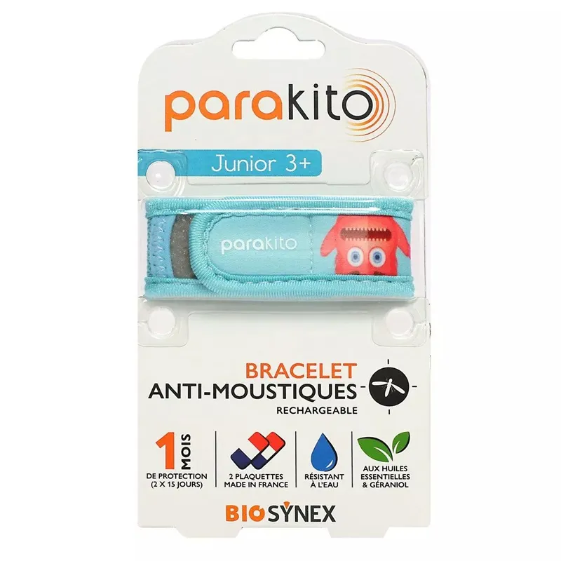 Bracelet anti-moustiques Monstre Parakito Junior + 2 recharges