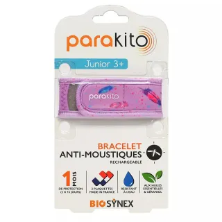 Bracelet anti-moustiques Plumes Parakito Junior + 2 recharges