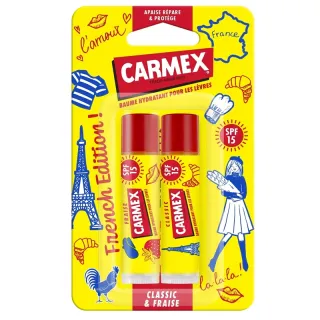 Baume à lèvres hydratant Classic et Fraise SPF15 Carmex - 2 x 4,25g