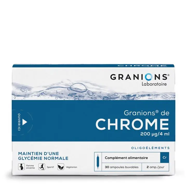 Granions Chrome 200 µg - 30 ampoules