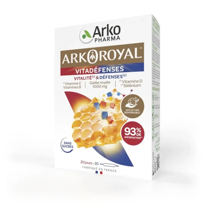 Vitadéfenses ArkoRoyal Arkopharma - Fatigue - 20 ampoules