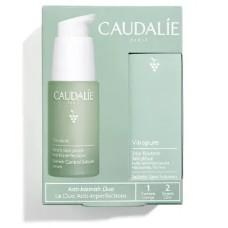 Sérum salicylique anti-imperfections 30ml + Stop boutons salicylique 15ml Offert Vinopure Caudalie