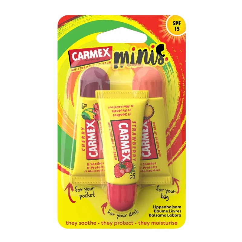 Baumes à lèvres hydratant SPF15 Carmex Minis - 3 x 5g