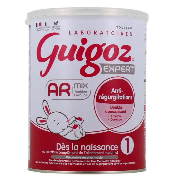 Lait infantile 1ᵉʳ âge AR Mix 0 à 6 mois Guigoz Expert - Formule épaissie - 780g