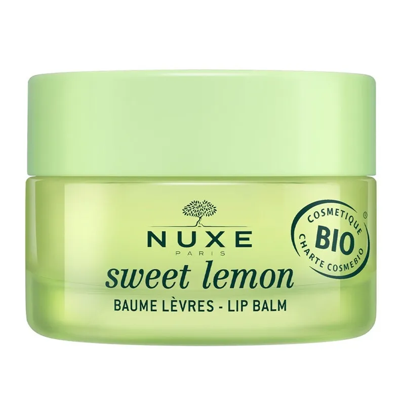 Baume à lèvres Bio Sweet Lemon Nuxe - Lèvres sèches ou fragilisées - Pot de 15g