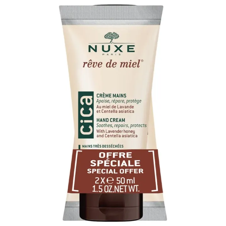 Crème mains très desséchées Rêve de Miel Cica de Nuxe - 2 x 50ml