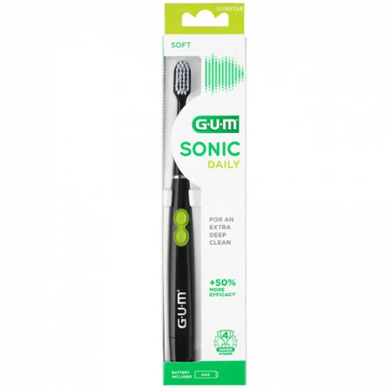 Brosse à dents électrique souple noir Sonic Daily Gum