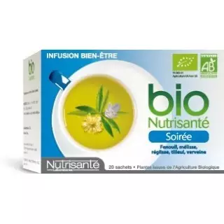 Tisane bio soirée bte 20 sachets