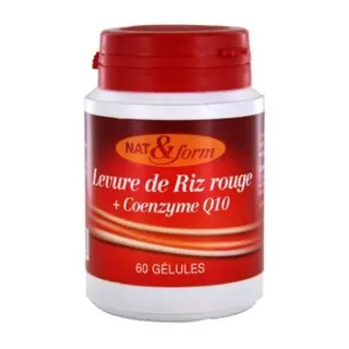 Nat & Form Levure de Riz rouge + coenzyme Q10 60 gélules