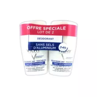 Vichy Déodorant 24H Sans Sels d'Aluminium Bille 2 x 50 ml